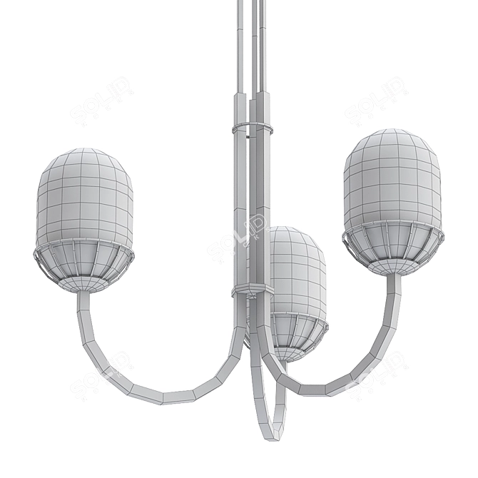 Elegant Carole Chandelier: Illuminate with Style 3D model image 2