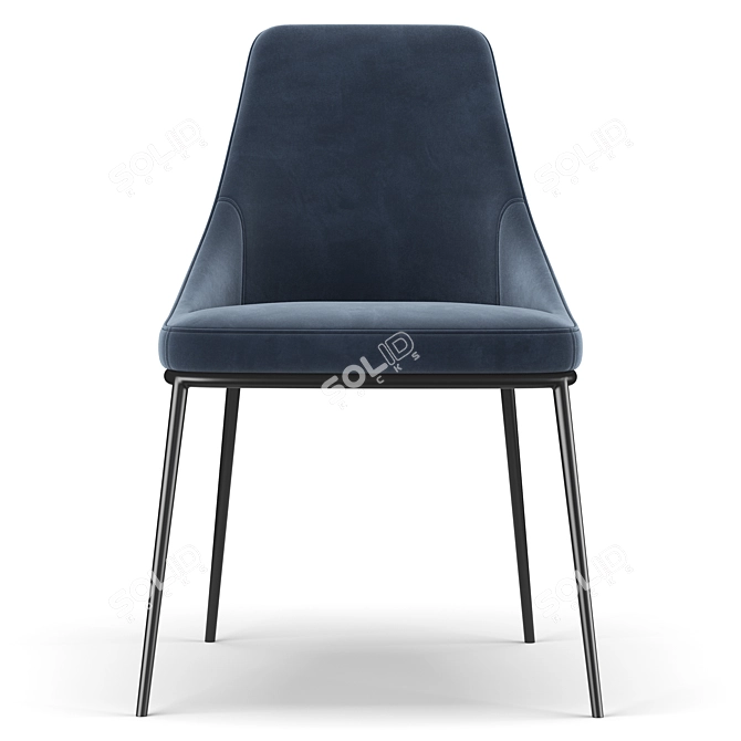 Elegant Ardi Dining Chair 3D model image 3