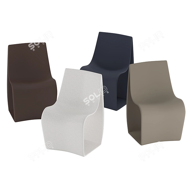 NVL Table & SIGN MATT Chairs Set 3D model image 2