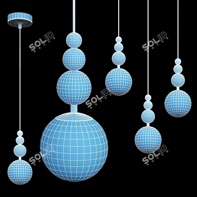 Elegant Seine Suspension - Modern Design 3D model image 2