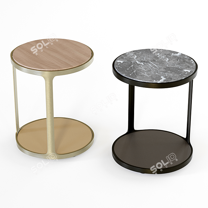 Poliform Creek Modern Coffee Table 3D model image 1