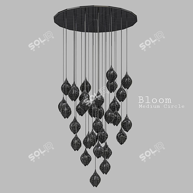 Blooming Light: Radiant Porcelain Petals 3D model image 6