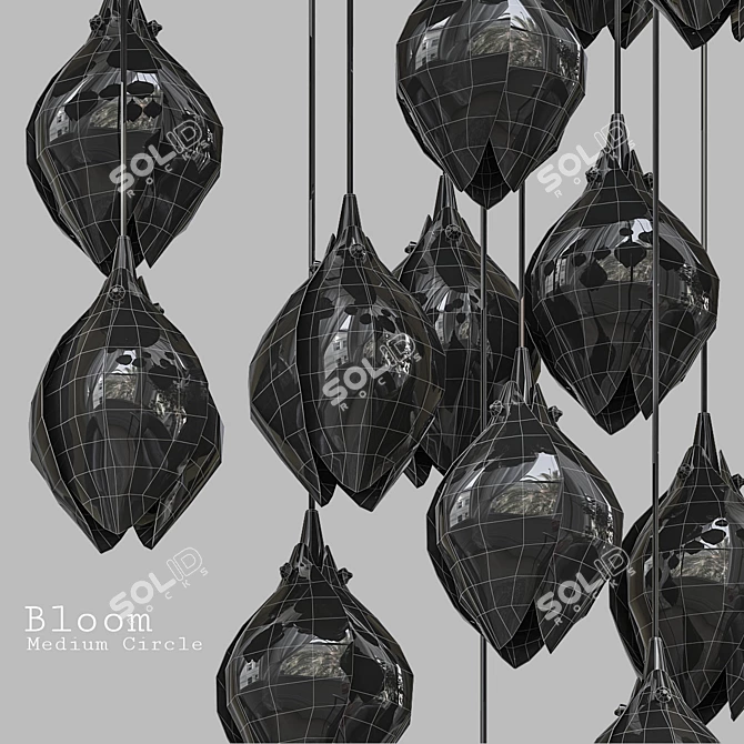 Blooming Light: Radiant Porcelain Petals 3D model image 7