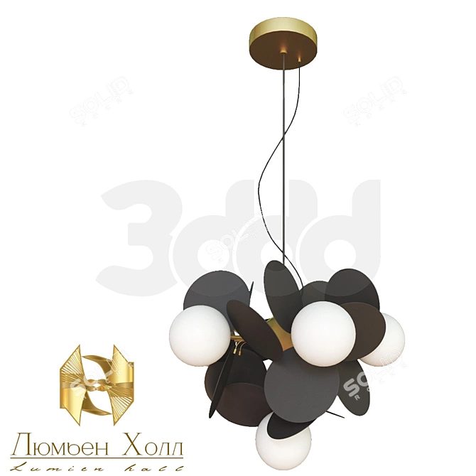 Elegant OM Chandelier "Lumien Hall 3D model image 1