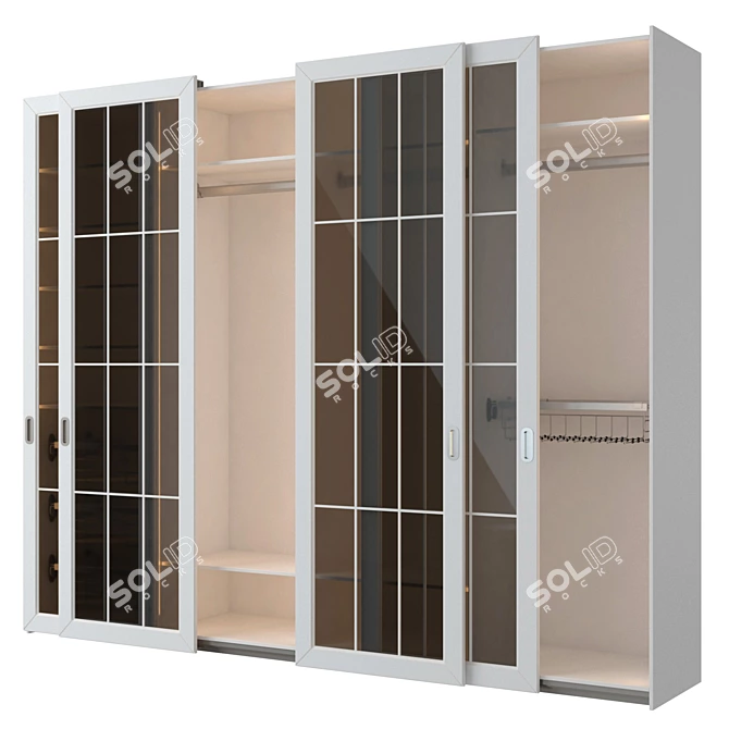 Sliding Wardrobe with PS10 Cinetto - Stylish & Functional 3D model image 2