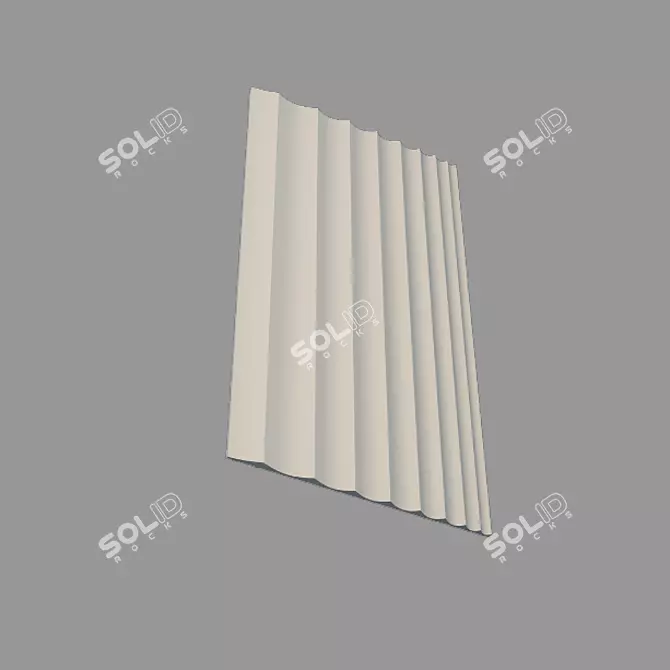 Elegant 3D Wall Panel GP-10 3D model image 1