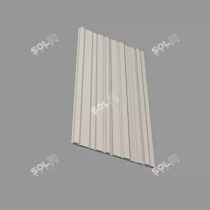 3D Wall Panel GP-14 | Elegant Gypsum Design 3D model image 1