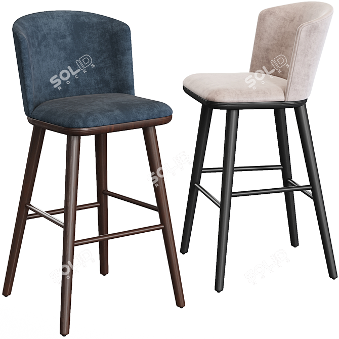 Sleek Arven Stool: Modern Design 3D model image 1