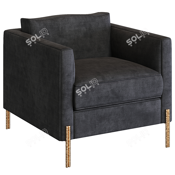 Elegant Melange Club Chair: Kelly Wearstler 3D model image 1