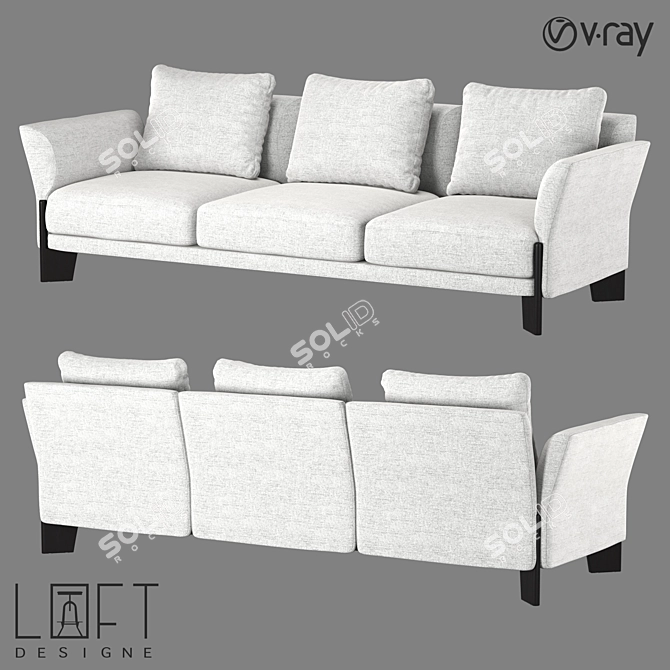 Title: Sofa LoftDesigne 36753: Modern, Stylish, and Comfy 3D model image 1