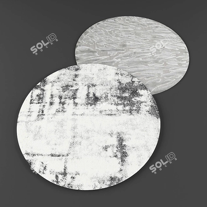 Modern Round Rugs: 1500mm Diameter 3D model image 3