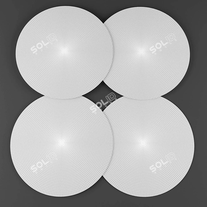 Modern Round Rugs: 1500mm Diameter 3D model image 4