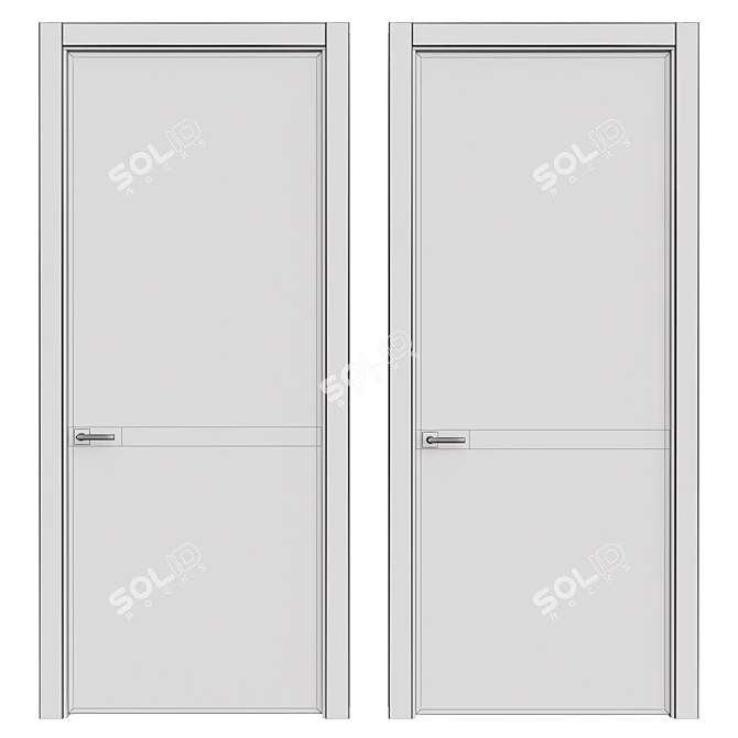 Elegant Interior Door Design 3D model image 3