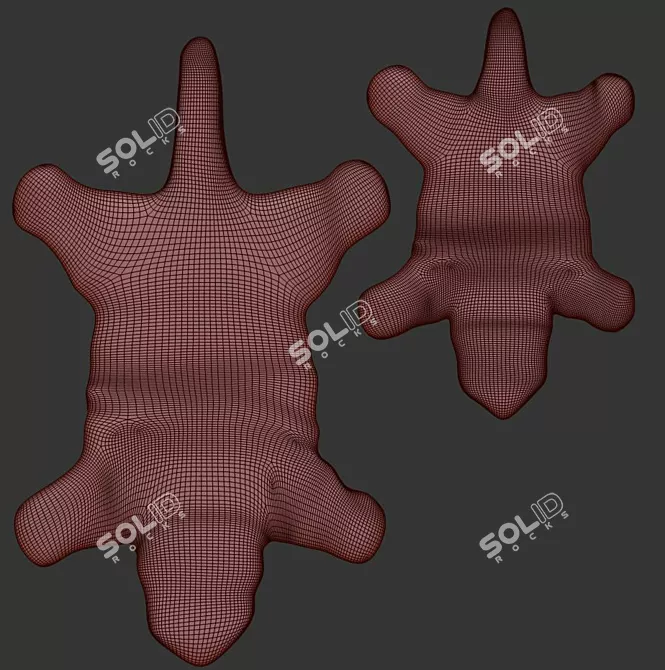 Giant Tiger Shaped Rug 3D model image 3