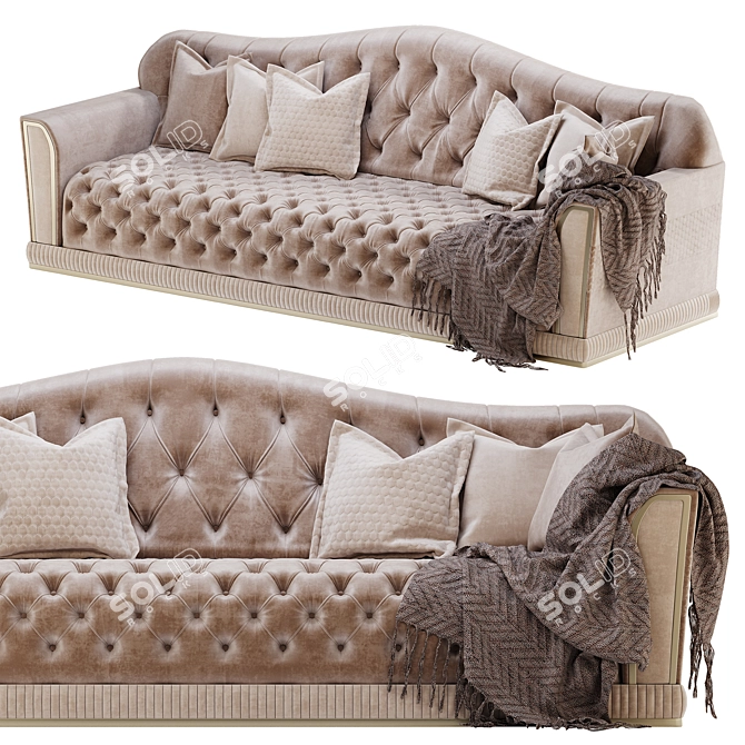 Luxury Melania Keoma Sofa 295x118 3D model image 1