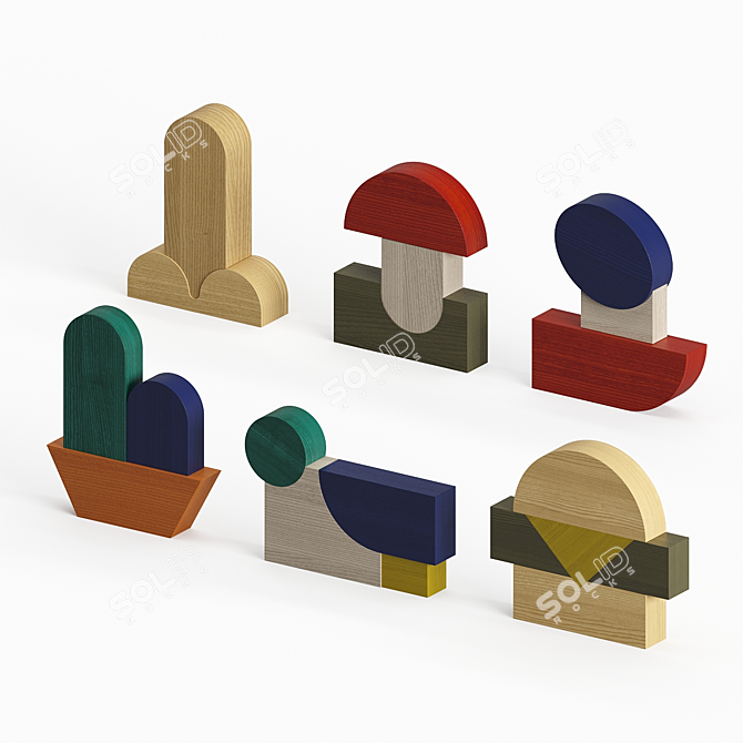 Sancal Wooden Icon Ornaments 3D model image 1