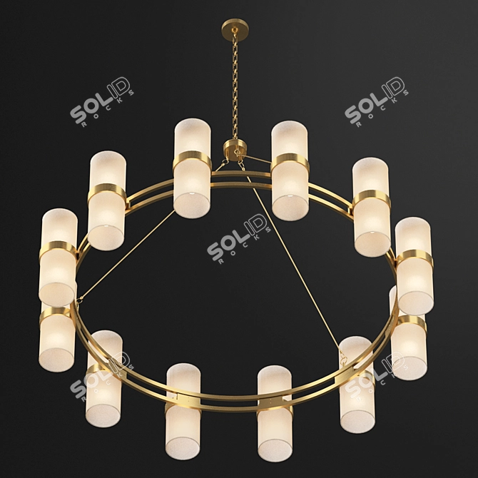 Elegant Tiburon Round 12-Light Chandelier 3D model image 3