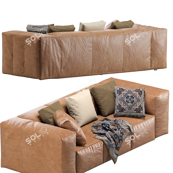 Coco Republic Elba Sofa: Modern Elegance for Your Home 3D model image 2