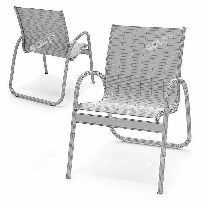 Gardenella Stackable Sling Armchair 3D model image 3