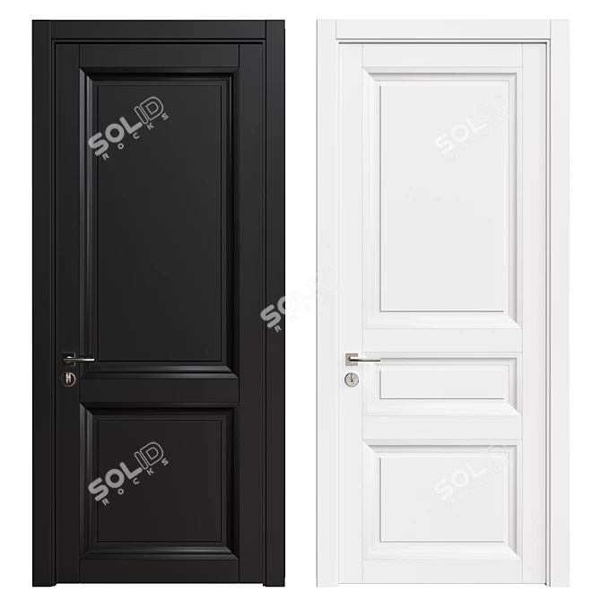 Modern Interior Door 3D model image 1