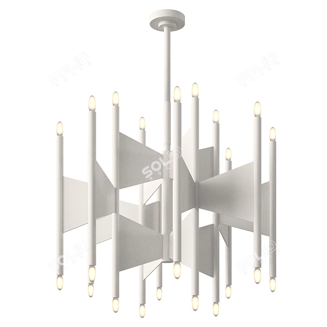Elegant Deskins Chandelier: Stylish Lighting Solution. 3D model image 1