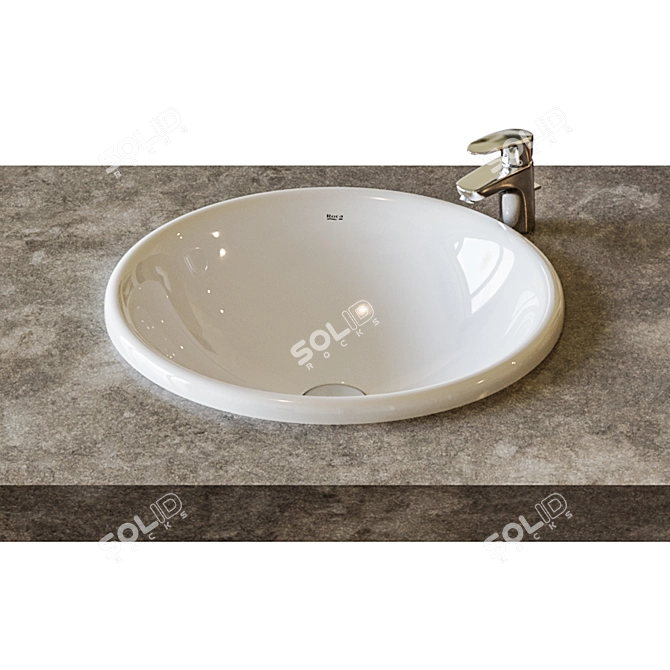 Roca Foro D36 Washbasin: Stylish Built-in Top 3D model image 1