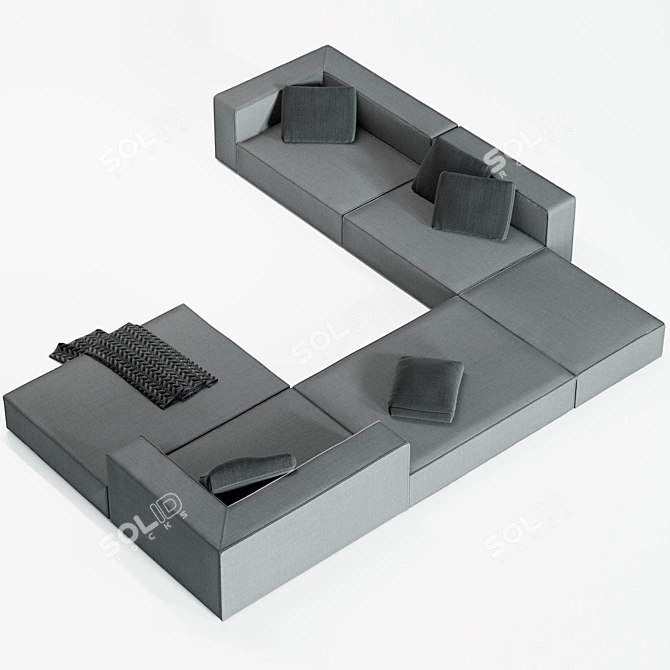 Paola Lenti Atollo Mini 2: Chic Modular Sofa 3D model image 3