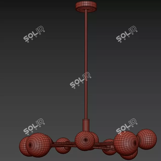 Elegant Freya Bethany Pendant Light 3D model image 2