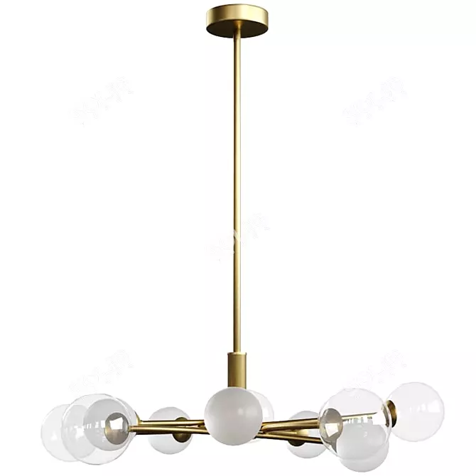 Elegant Freya Bethany Pendant Light 3D model image 4