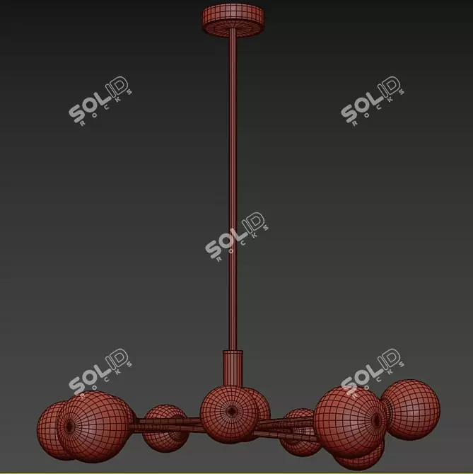 Elegant Freya Bethany Pendant Light 3D model image 5