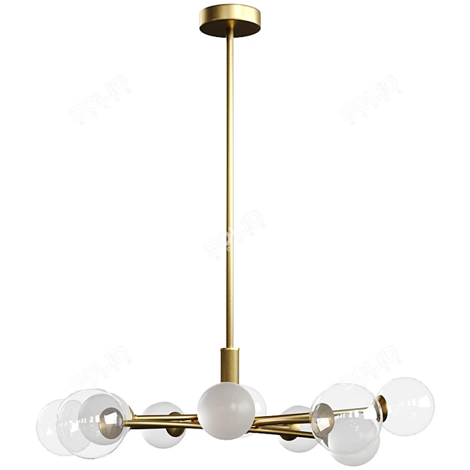 Elegant Freya Bethany Pendant Light 3D model image 7