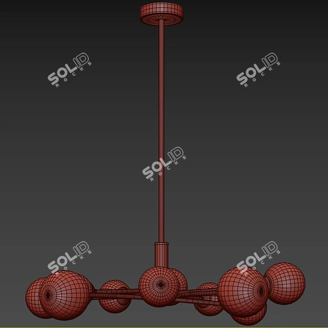 Elegant Freya Bethany Pendant Light 3D model image 8