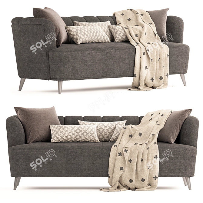 Elegant Penelope Sofa: Stylish and Comfortable 3D model image 1