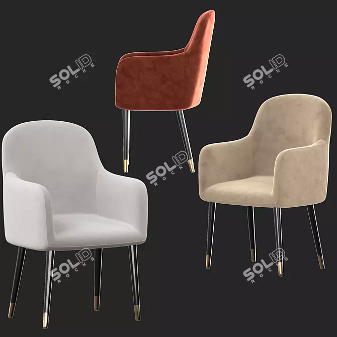 Elegant Loft Dining Set 3D model image 3