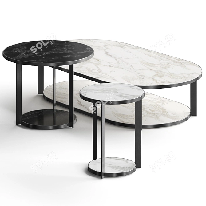 Flexform Fauno Coffee Tables - Versatile and Stylish 3D model image 1