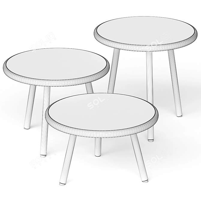 Paola Zani FPT Coffee Tables - Stylish & Versatile 3D model image 2