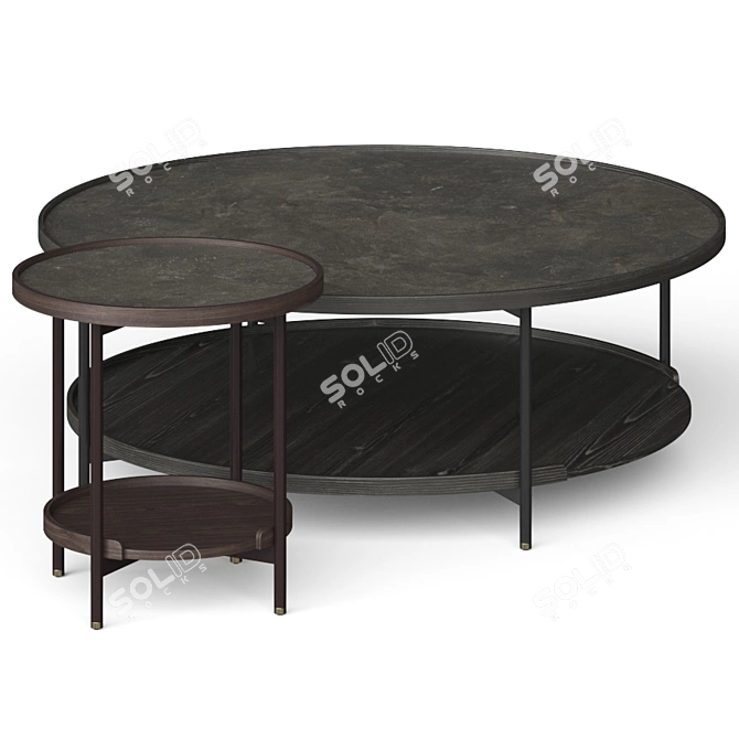 Sleek Porada Koster Coffee Tables 3D model image 1