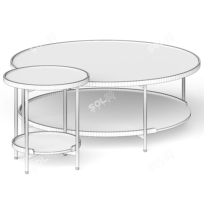 Sleek Porada Koster Coffee Tables 3D model image 2