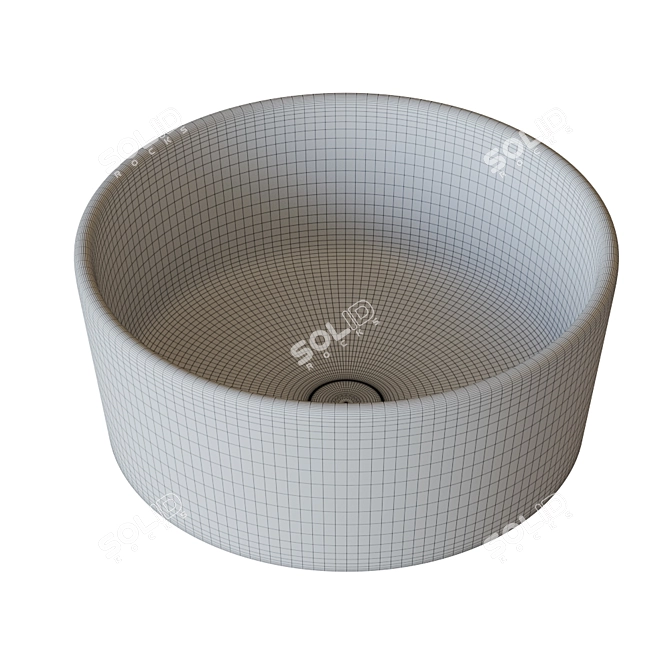 Elegant Roca Mila D40cm Washbasin 3D model image 2