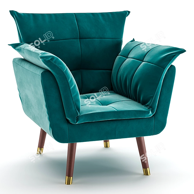 Rezzo Armchair: Elegant, Comfortable, and Stylish 3D model image 1