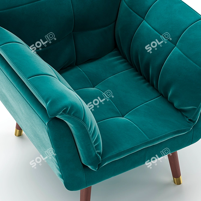 Rezzo Armchair: Elegant, Comfortable, and Stylish 3D model image 3