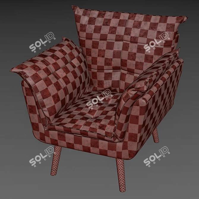 Rezzo Armchair: Elegant, Comfortable, and Stylish 3D model image 6