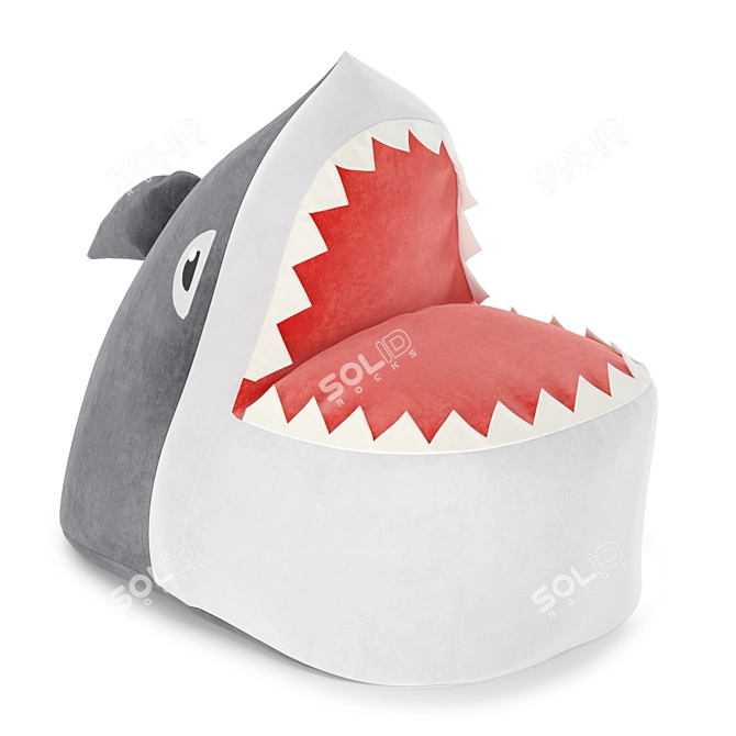 Shark Attack Ottoman 3D model image 1