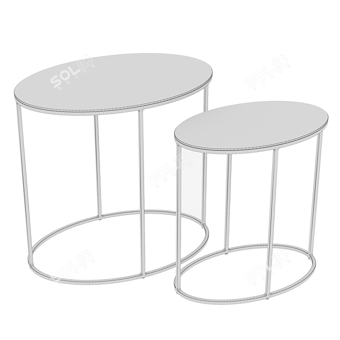 Palmer Coffee Tables: Stylish Set of 2 3D model image 3