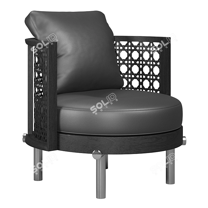 Elegant Minotti Torii Nest Armchair 3D model image 1