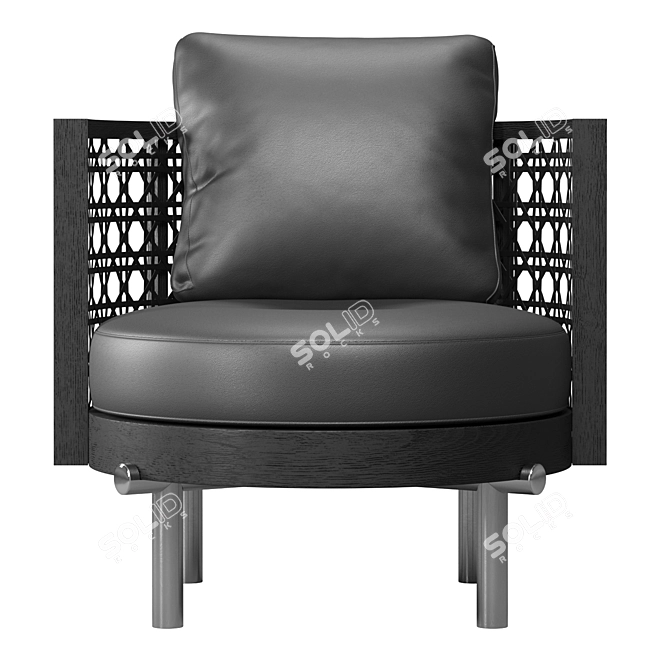 Elegant Minotti Torii Nest Armchair 3D model image 2