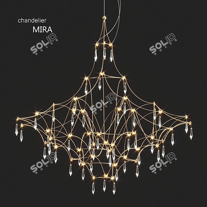 Quasar Mira Chandelier: Exquisite Illumination Masterpiece 3D model image 1
