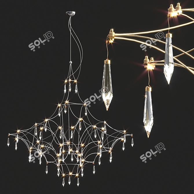 Quasar Mira Chandelier: Exquisite Illumination Masterpiece 3D model image 2