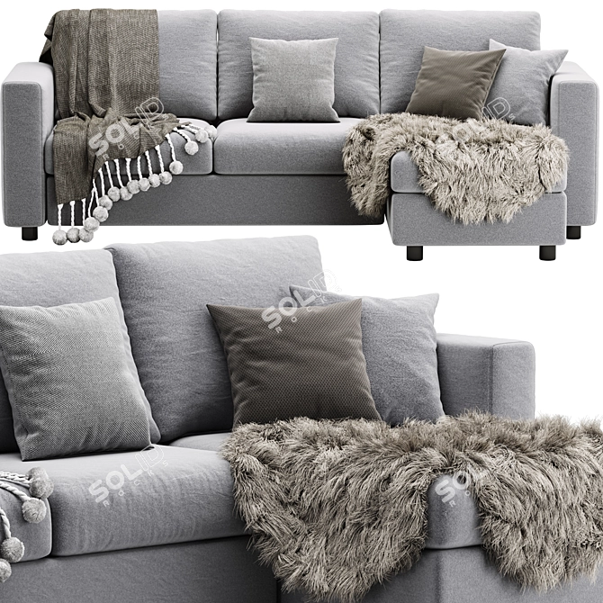 Modern Vimle Sofa: Sleek Design & Quality Craftsmanship 3D model image 1