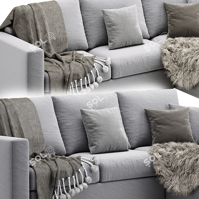 Modern Vimle Sofa: Sleek Design & Quality Craftsmanship 3D model image 4